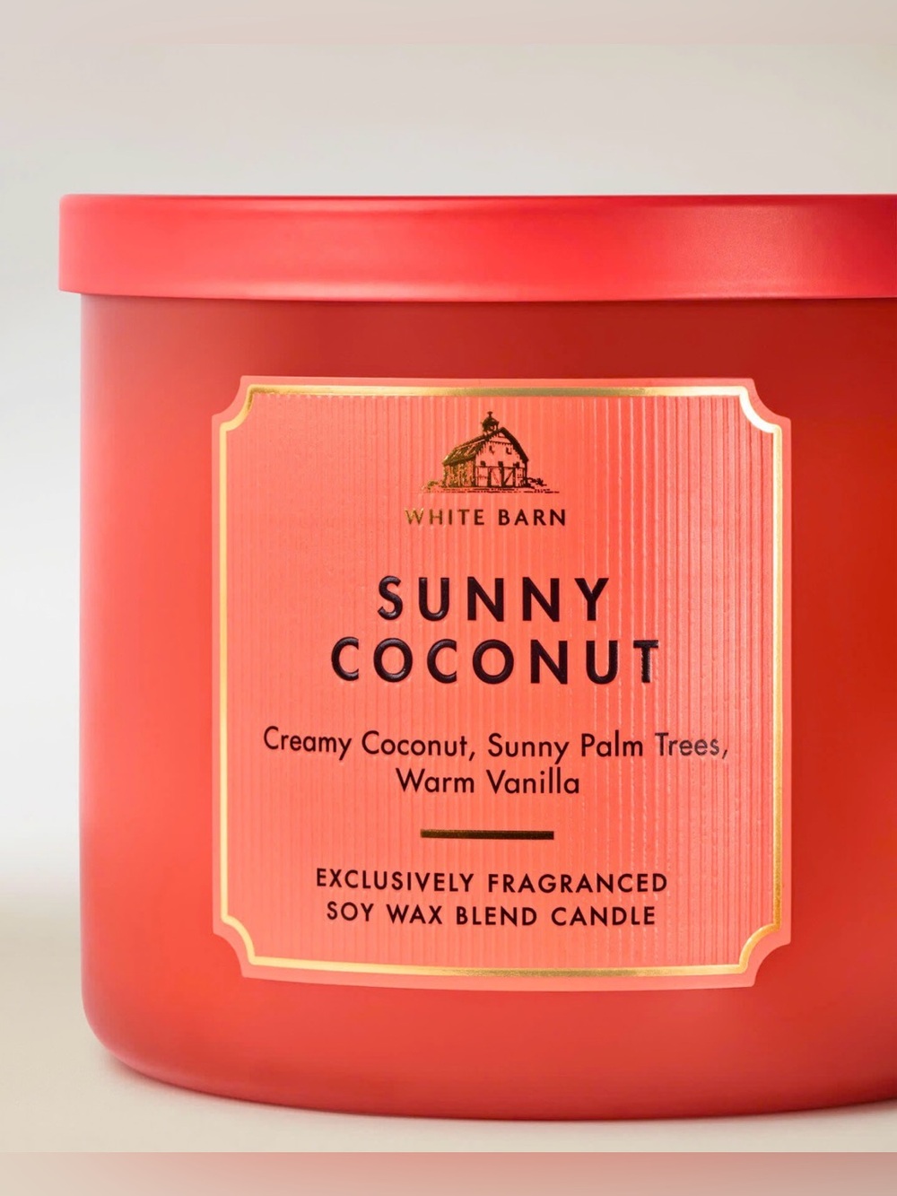 White Barn Sunny Coconut Candle - Coral